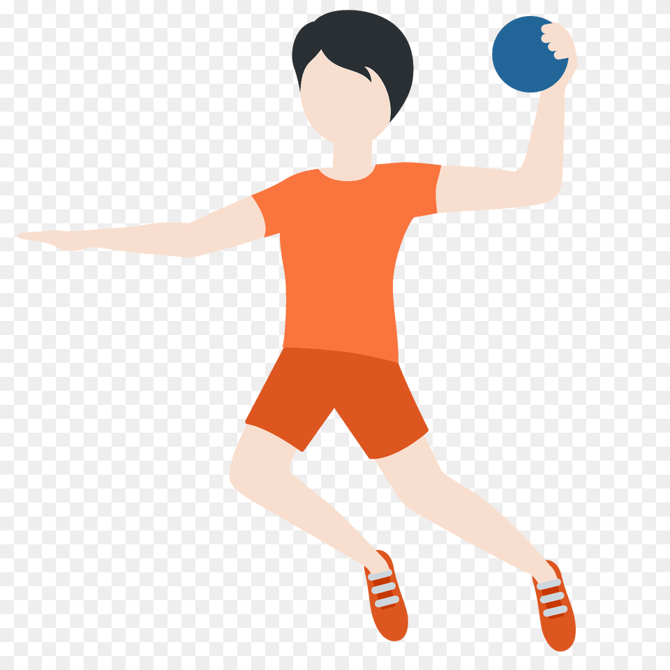 Person Playing Handball Emoji Clipart, Ball, Sport, Child, Boy Png Image