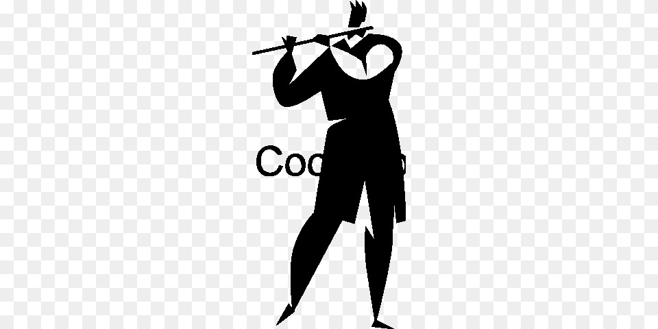 Person Playing The Flute Royalty Vector Clip Art Illustration, People, Stencil Free Transparent Png