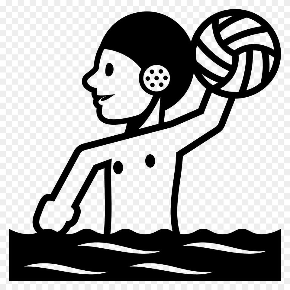 Person Playing Water Polo Emoji Clipart, Art, Ball, Face, Handball Png Image