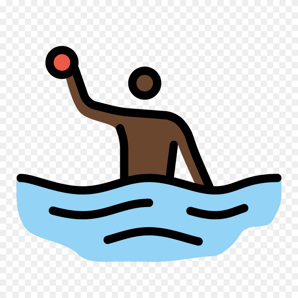 Person Playing Water Polo Emoji Clipart, Watercraft, Boat, Vehicle, Dinghy Png Image