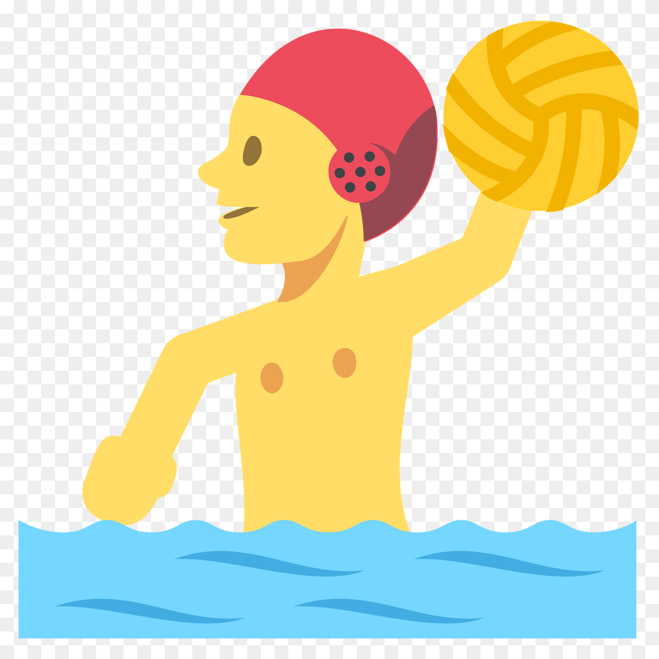 Person Playing Water Polo Emoji Clipart, Bathing Cap, Cap, Clothing, Hat Free Png