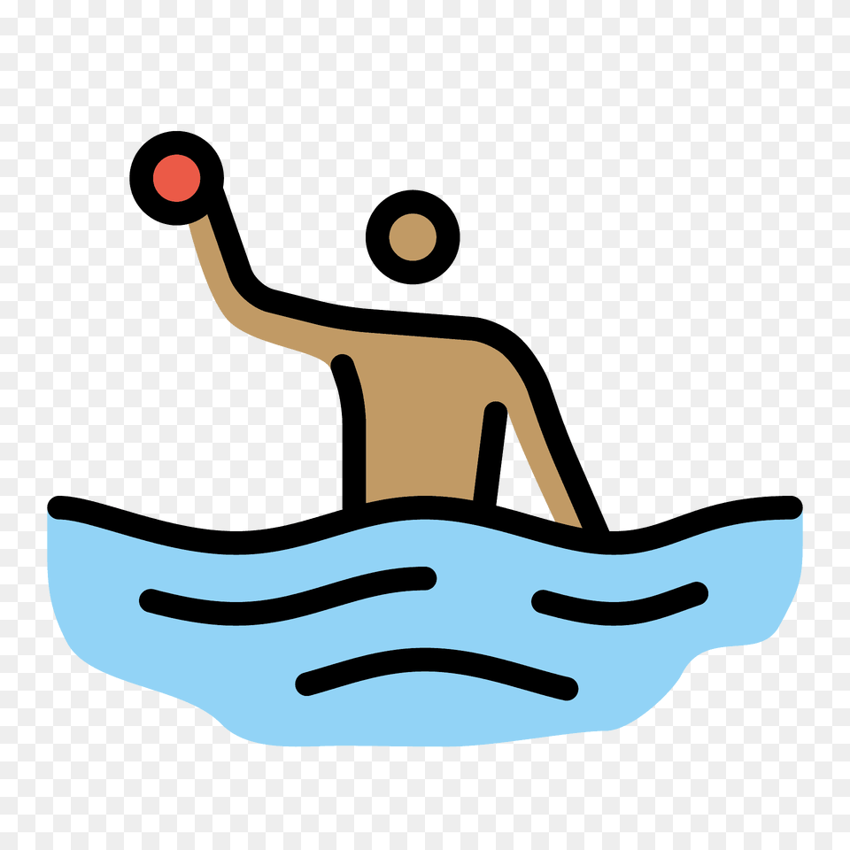 Person Playing Water Polo Emoji Clipart, Boat, Dinghy, Transportation, Vehicle Free Png