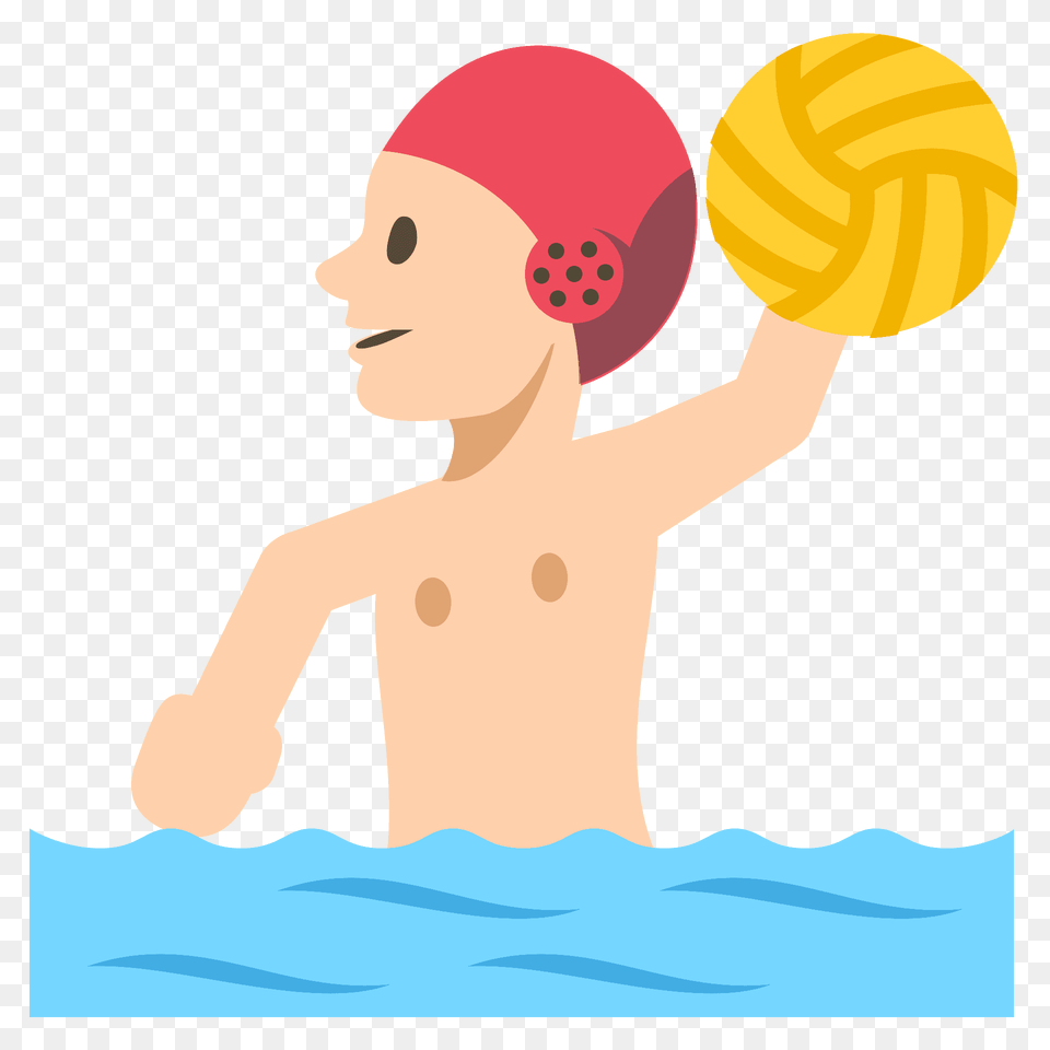 Person Playing Water Polo Emoji Clipart, Bathing Cap, Cap, Clothing, Hat Free Png Download