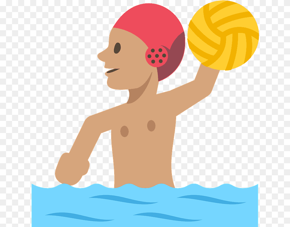 Person Playing Water Polo Emoji Clipart Clip Art, Bathing Cap, Cap, Clothing, Hat Free Png