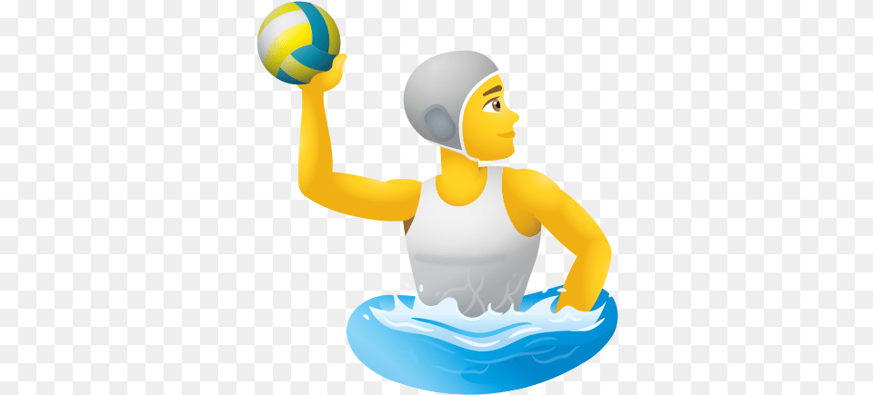 Person Playing Water Polo Icon Water Polo Girl Emoji, Cap, Clothing, Hat, Sphere Free Png Download