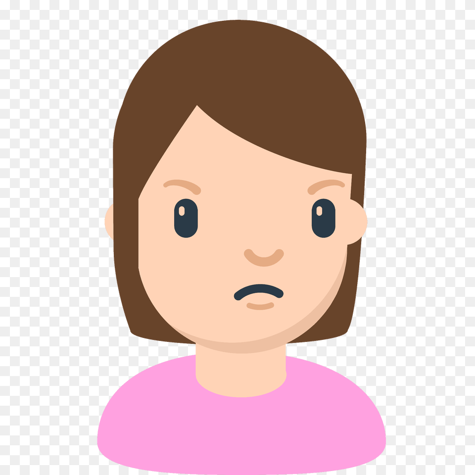 Person Pouting Emoji Clipart, Face, Head, Photography, Portrait Png Image