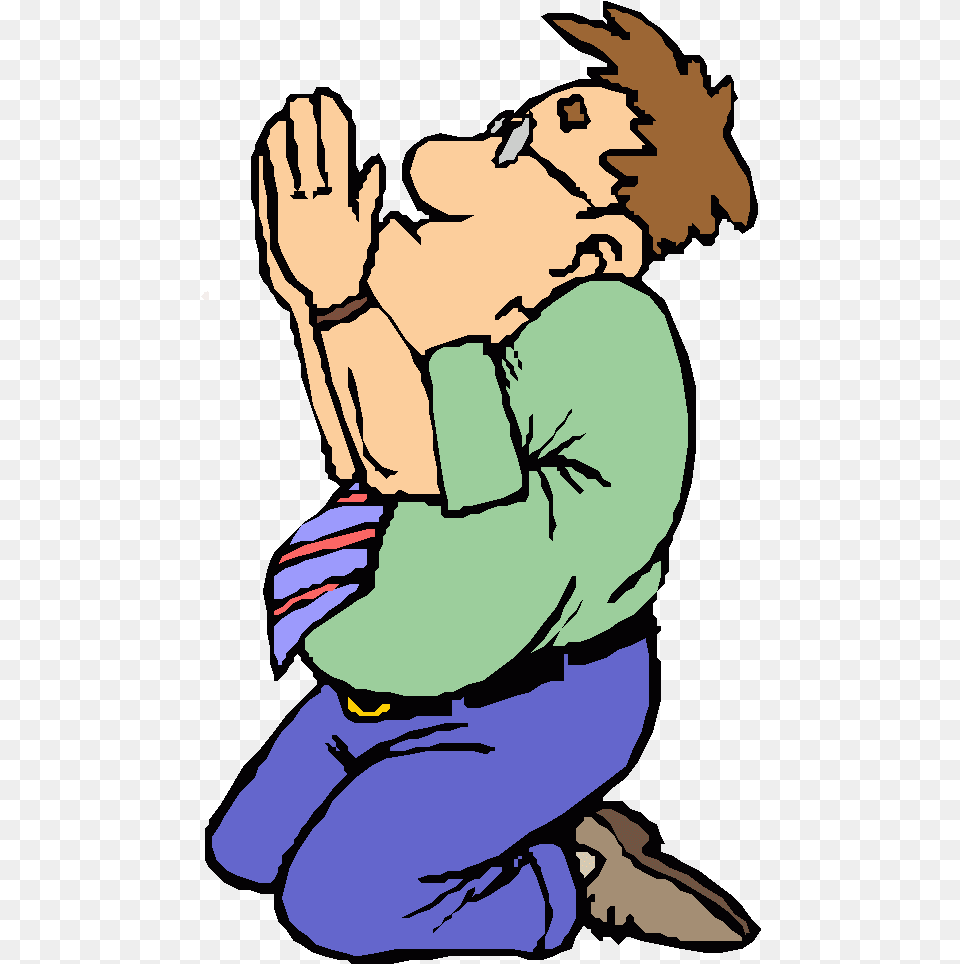 Person Praying Cartoon, Kneeling, Face, Head Free Png Download