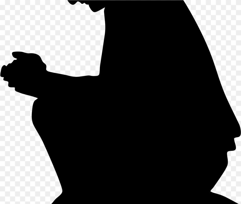 Person Praying Image Of A Person Praying, Gray Png