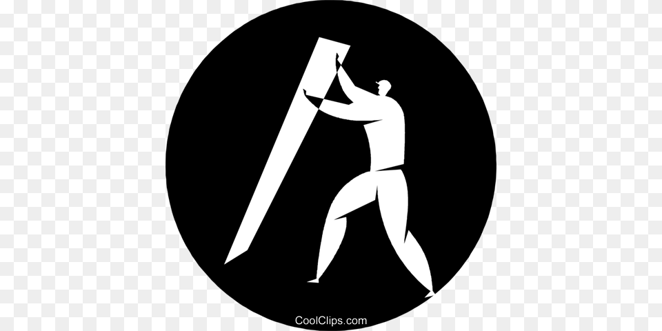 Person Putting Up Drywall Royalty Vector Clip Art, Stencil, Sword, Weapon Free Transparent Png
