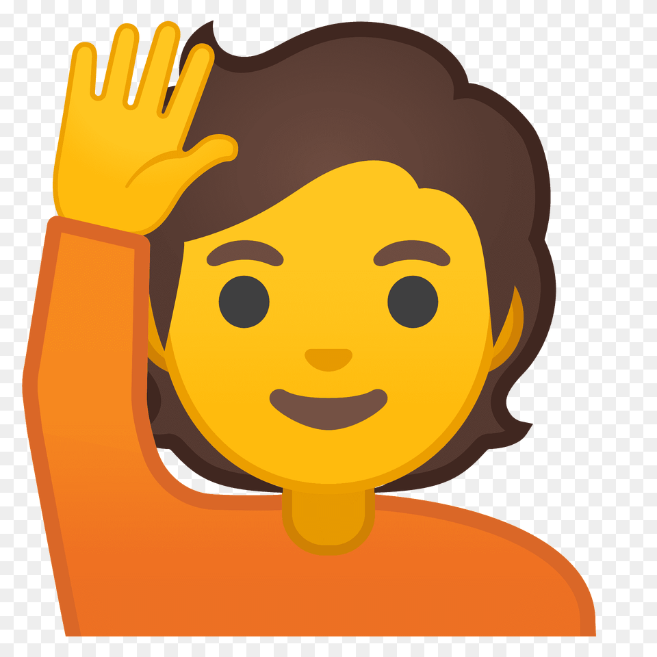 Person Raising Hand Emoji Clipart, Face, Head, Photography, Portrait Png Image