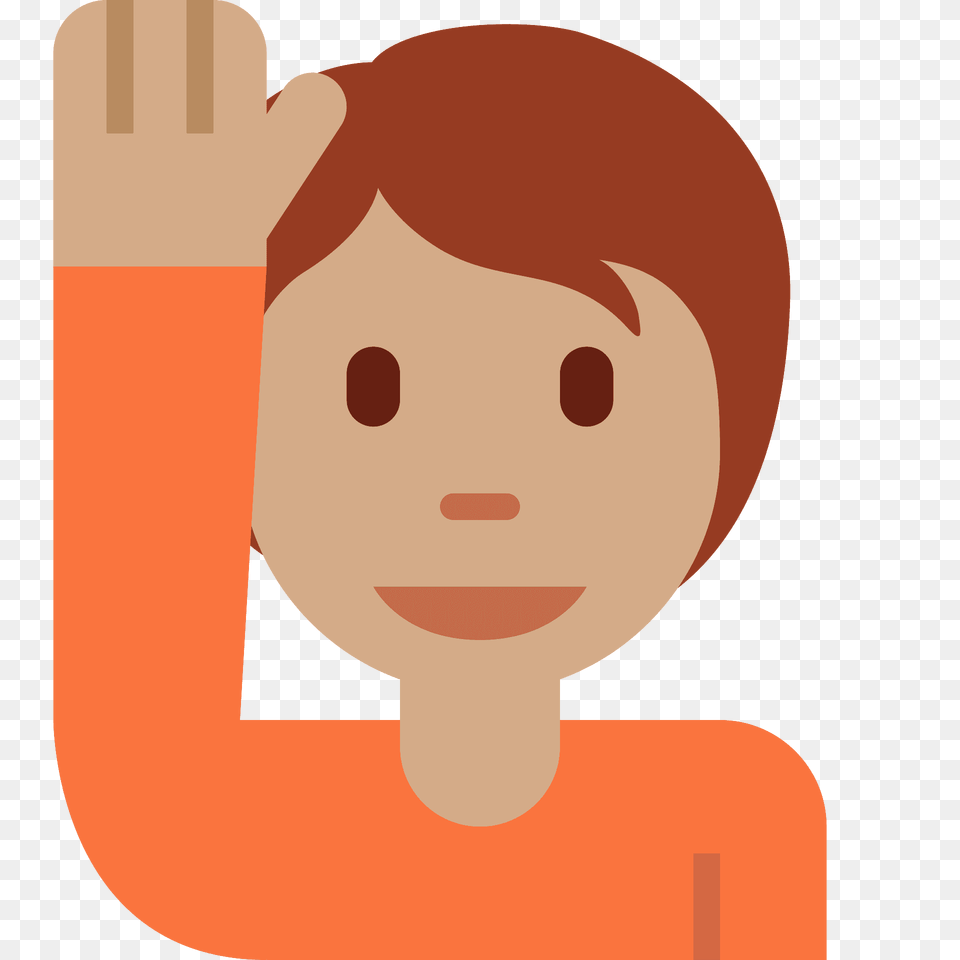 Person Raising Hand Emoji Clipart, Face, Head, Photography, Portrait Free Png Download