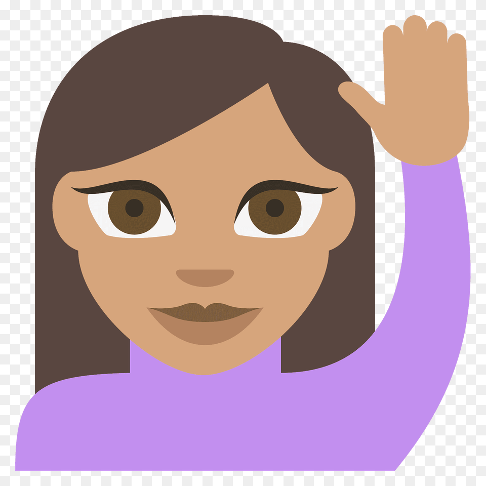 Person Raising Hand Emoji Clipart, Baby, Face, Head, Photography Png Image