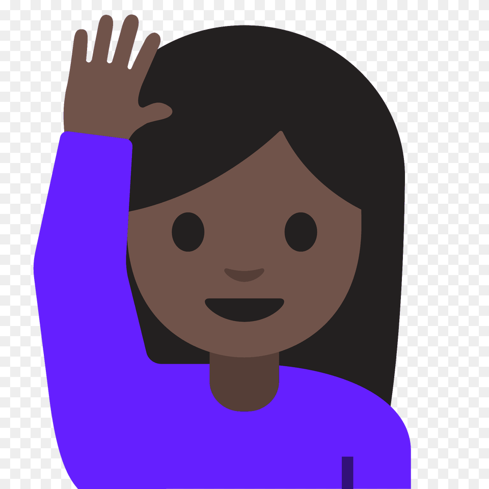 Person Raising Hand Emoji Clipart, Face, Portrait, Photography, Head Free Transparent Png