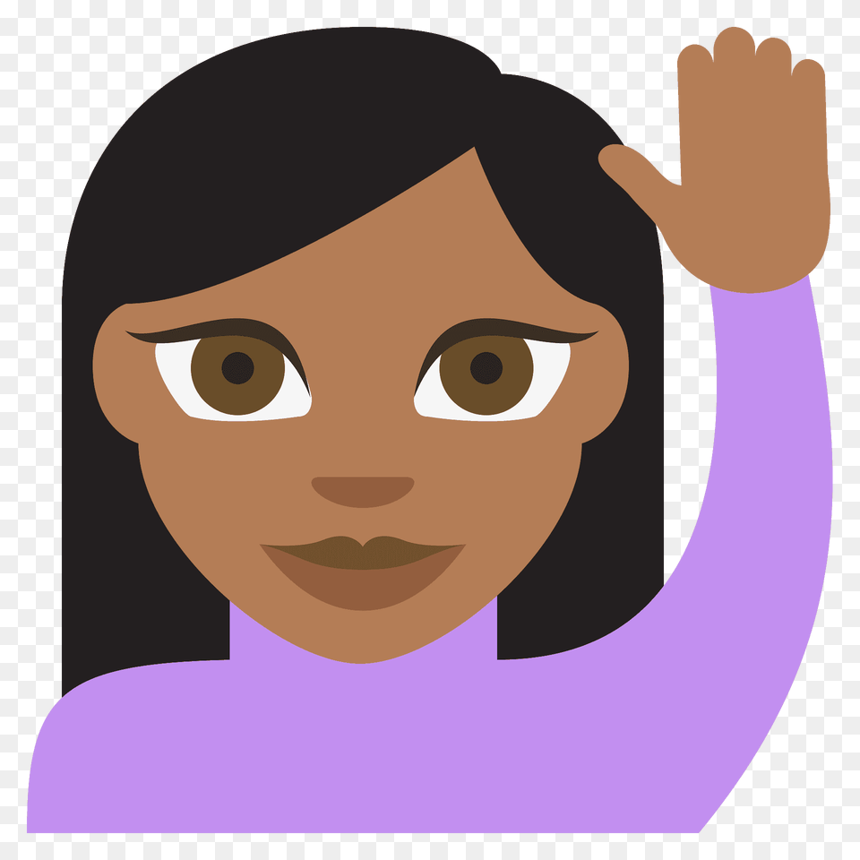 Person Raising Hand Emoji Clipart, Baby, Face, Head, Photography Free Png