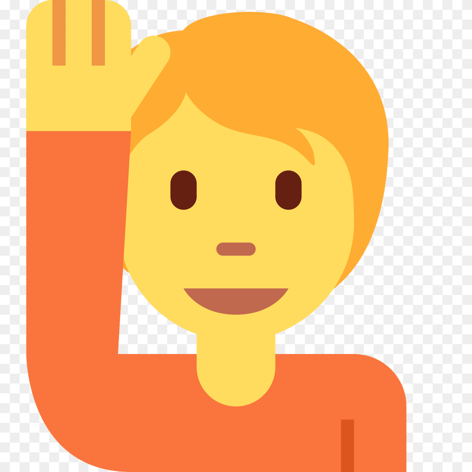 Person Raising Hand Emoji Clipart, Face, Head, Baby Free Transparent Png