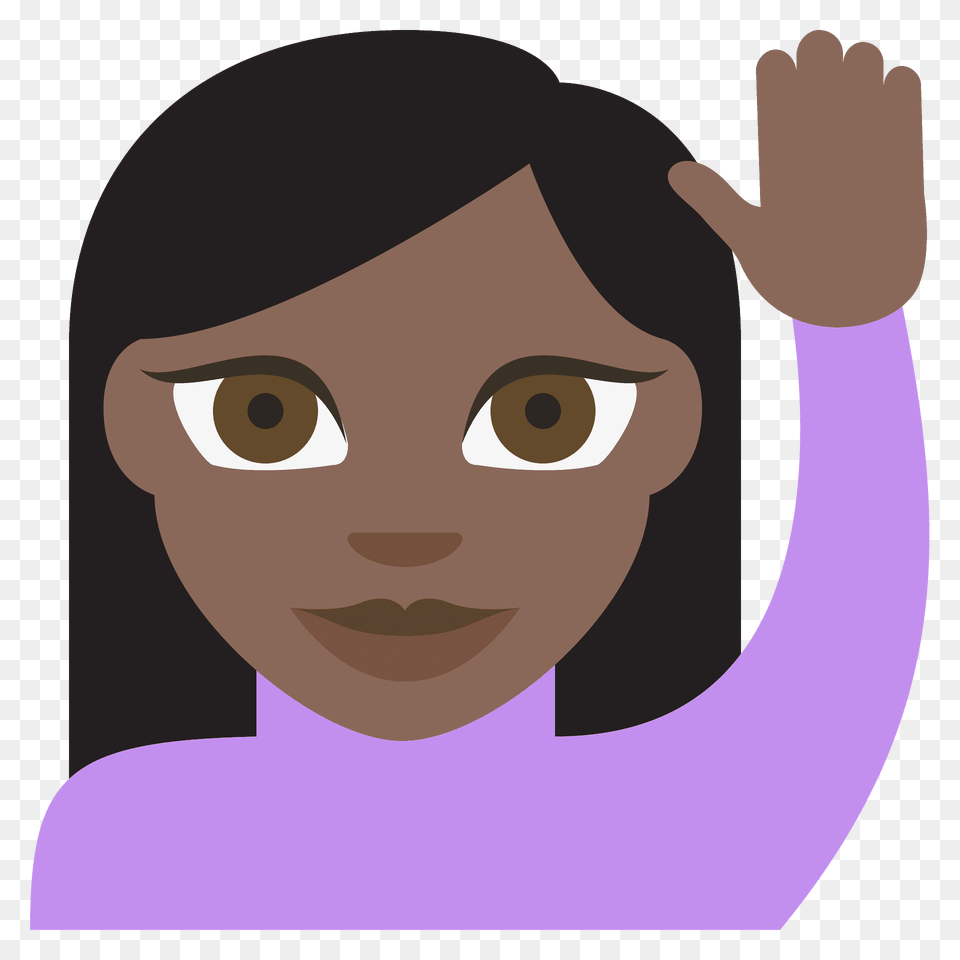 Person Raising Hand Emoji Clipart, Baby, Face, Head, Photography Free Png