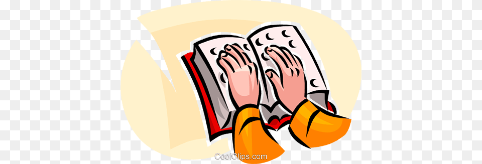 Person Reading A Braille Book Royalty Vector Clip Art, Publication, Body Part, Hand, Baby Free Transparent Png