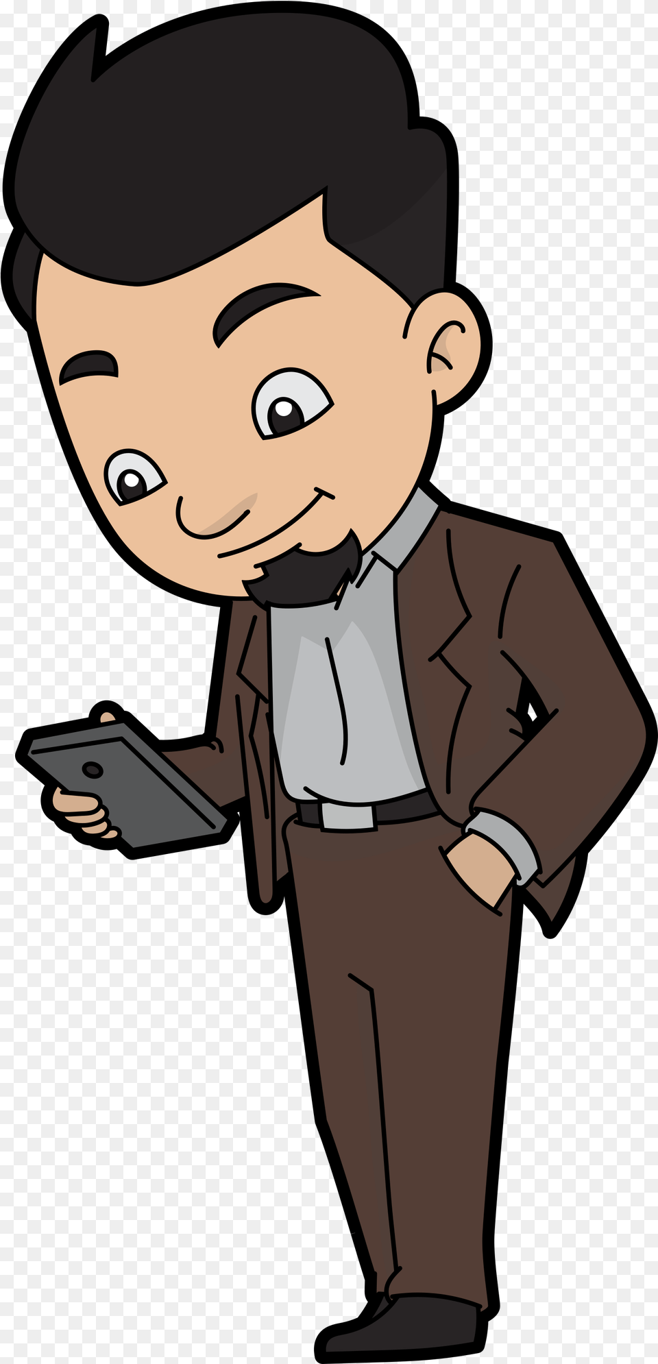 Person Reading A Message, Face, Head, Formal Wear, Cartoon Free Transparent Png