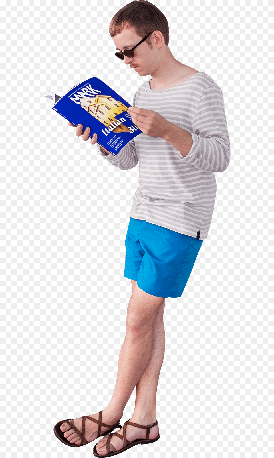 Person Reading Reading People, Clothing, Shorts, Footwear, Sandal Png