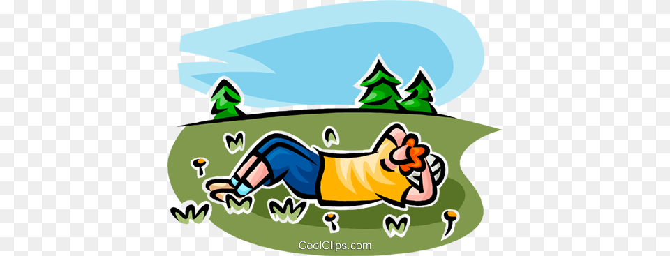 Person Relaxing In A Field Royalty Free Vector Clip Art, Outdoors, Body Part, Hand, Nature Png