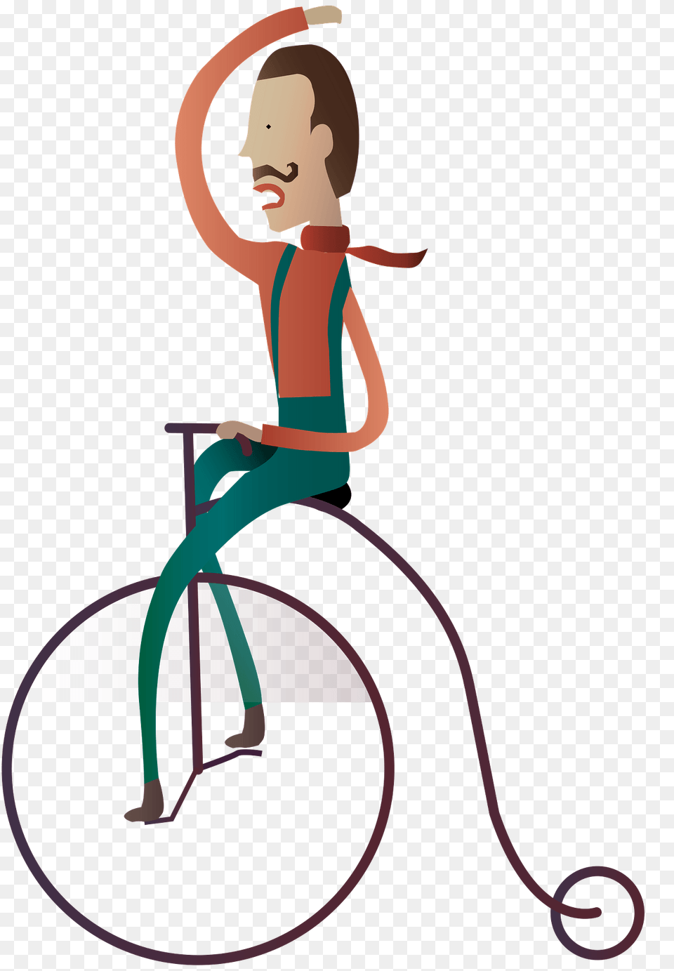 Person Riding A Penny Farthing Clipart, Face, Head Png