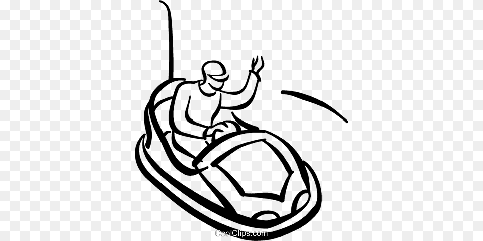 Person Riding The Bumper Cars Royalty Vector Clip Art, Water, Leisure Activities, Sport, Water Sports Png Image