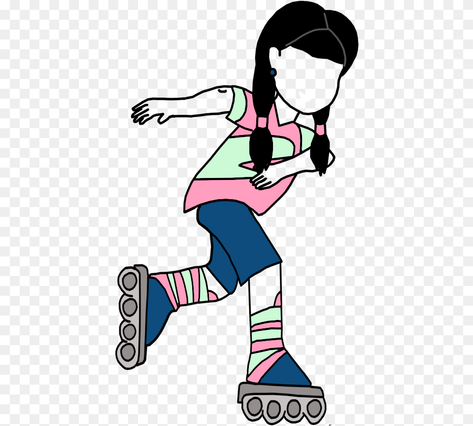 Person Roller Skating Clipart, Adult, Female, Woman Png Image