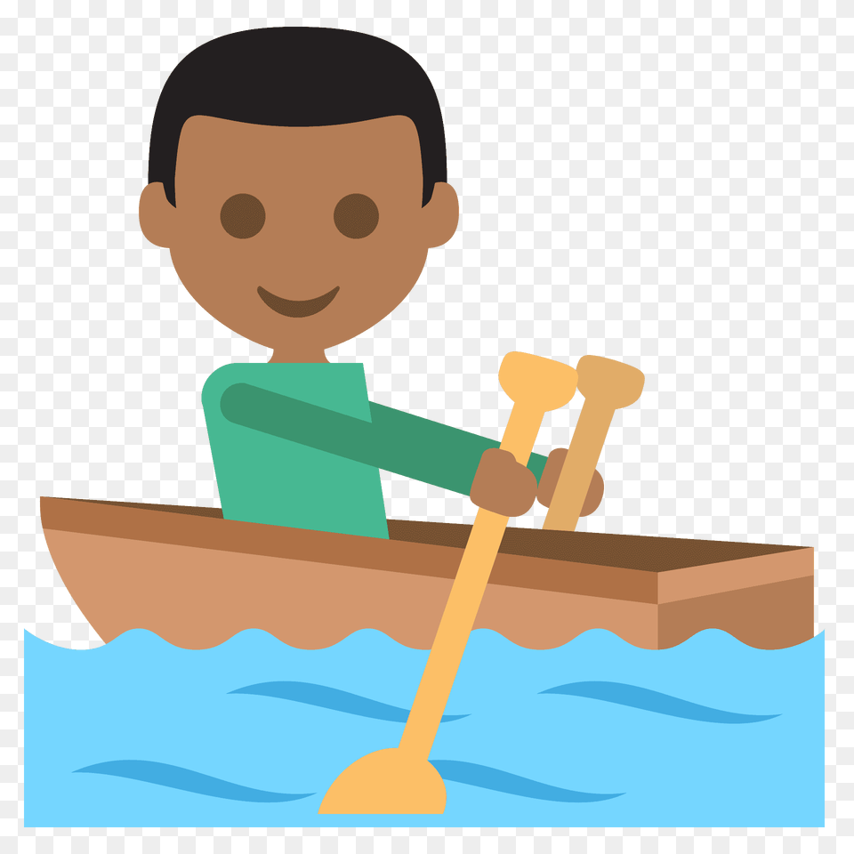 Person Rowing Boat Emoji Clipart, Watercraft, Vehicle, Transportation, Head Free Transparent Png