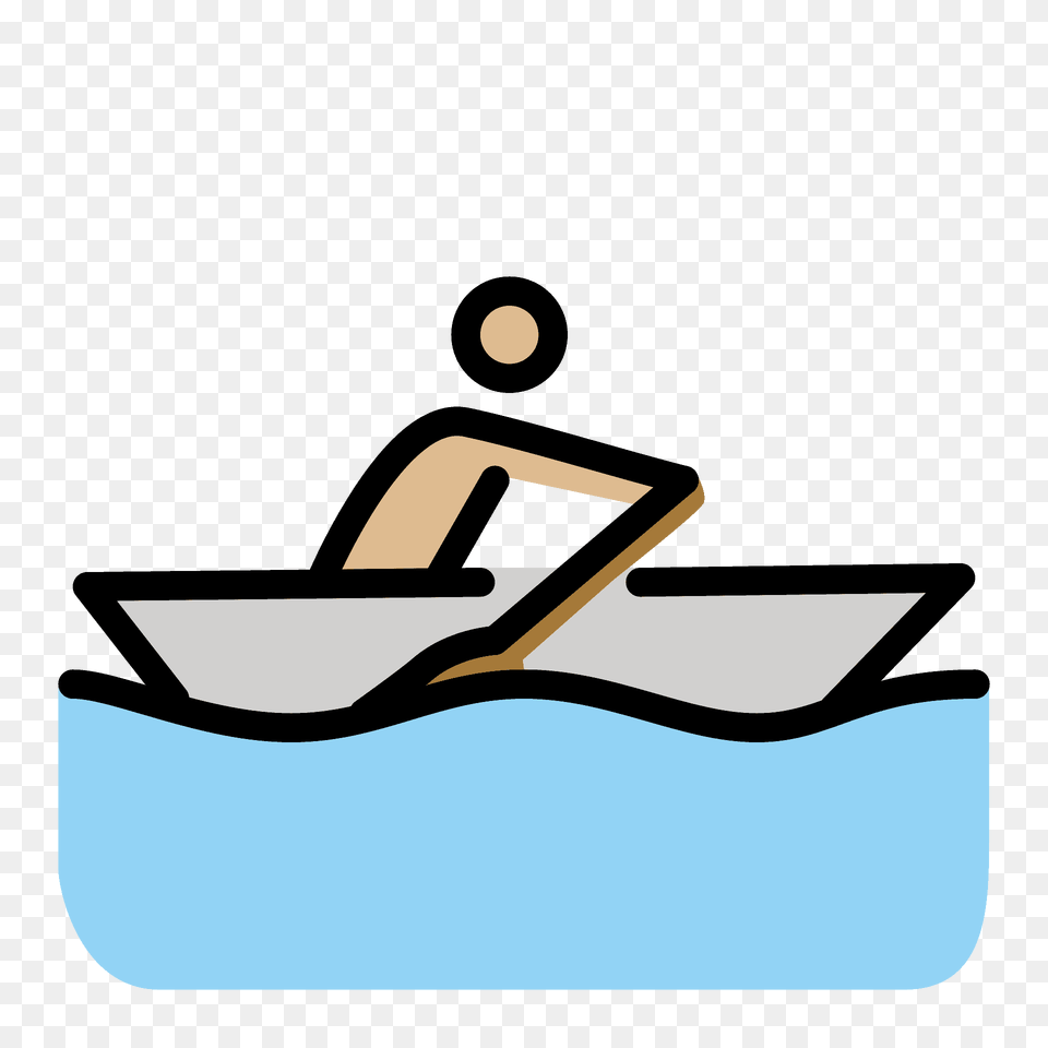 Person Rowing Boat Emoji Clipart, Water, Bow, Weapon Free Transparent Png