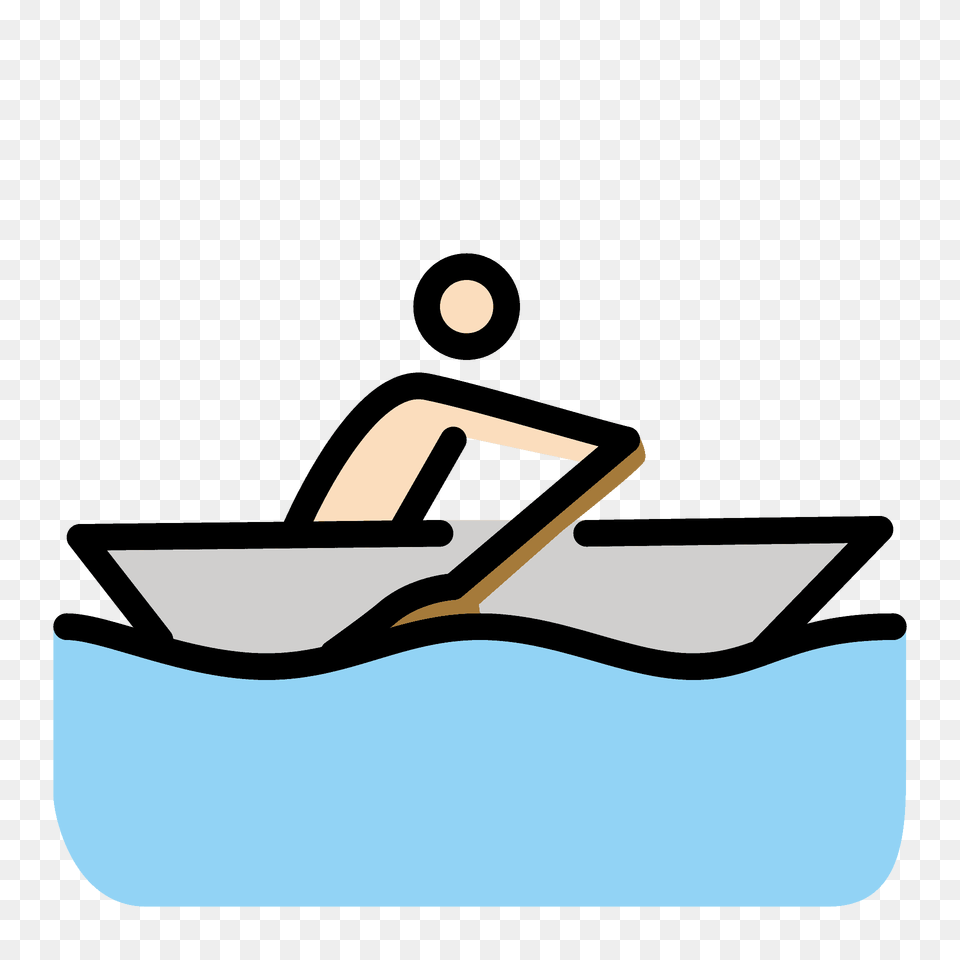 Person Rowing Boat Emoji Clipart, Water, Bow, Weapon Png