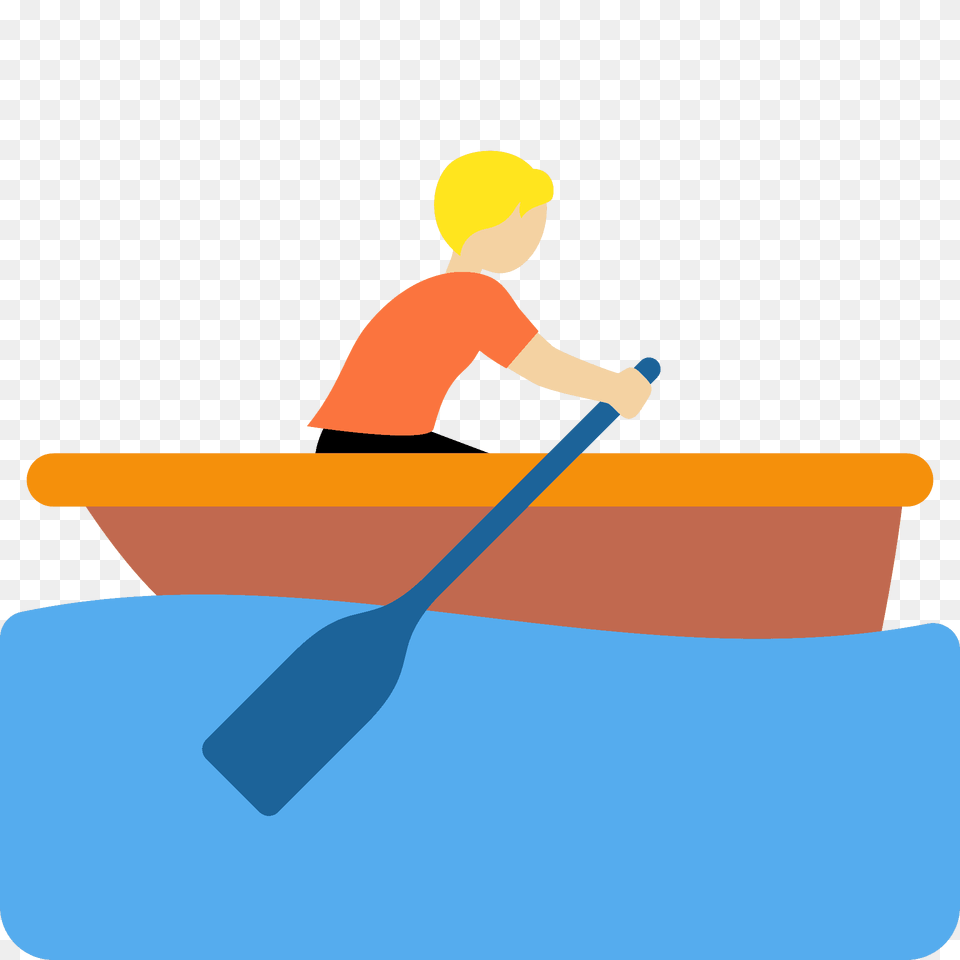 Person Rowing Boat Emoji Clipart, Oars, Paddle, Boy, Child Png Image