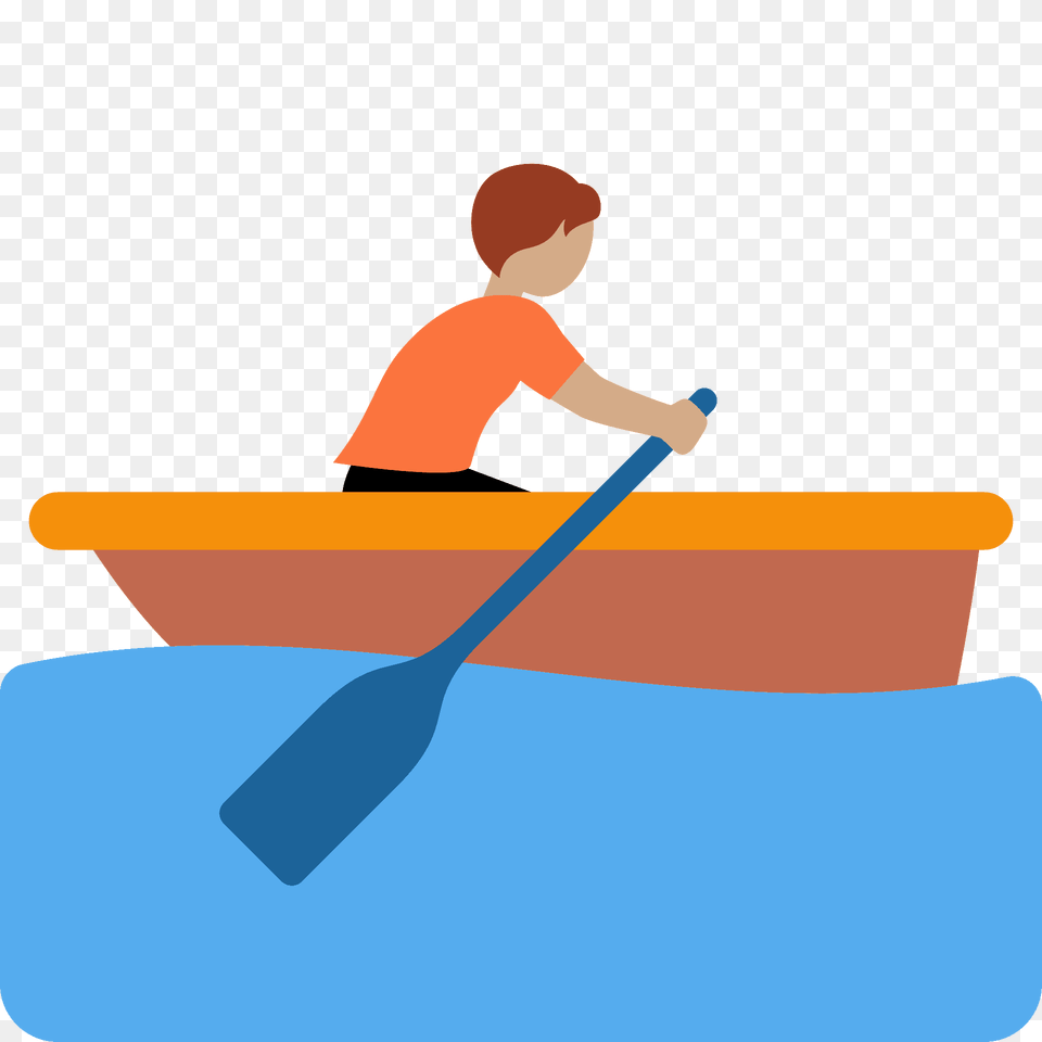 Person Rowing Boat Emoji Clipart, Oars, Paddle, Transportation, Vehicle Free Png Download