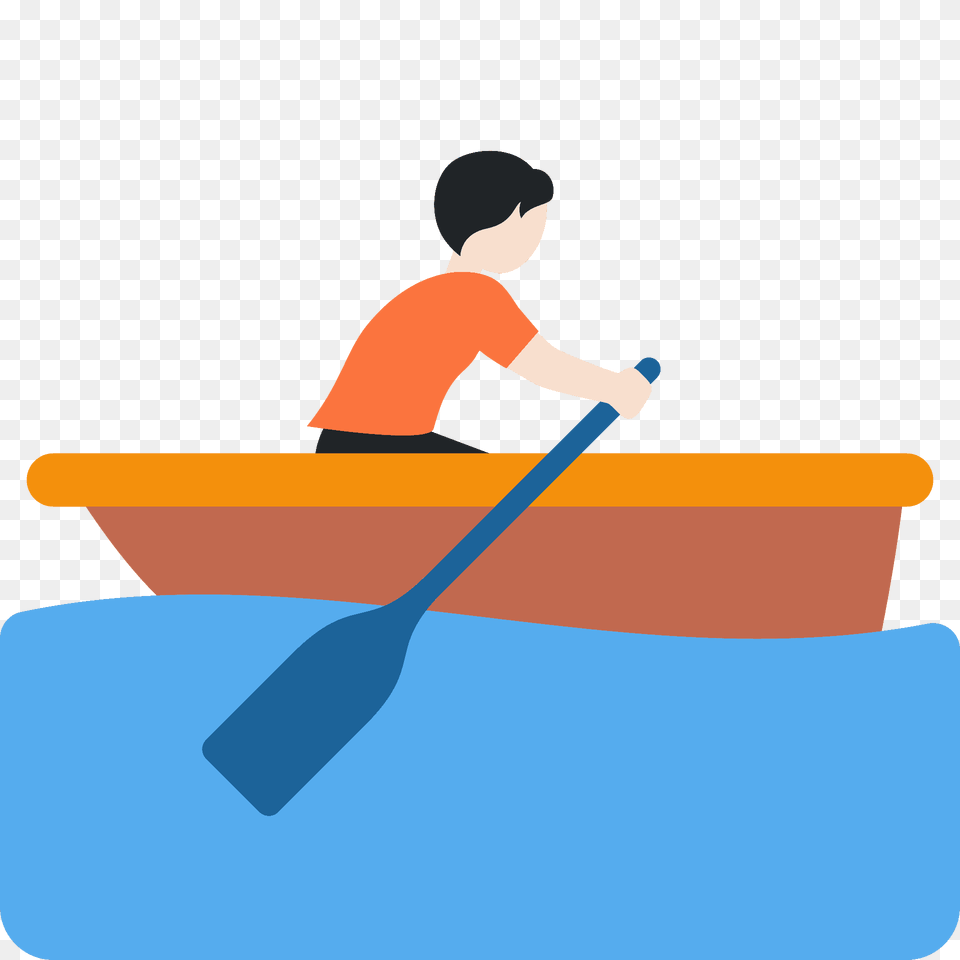Person Rowing Boat Emoji Clipart, Oars, Paddle, Vehicle, Transportation Free Transparent Png