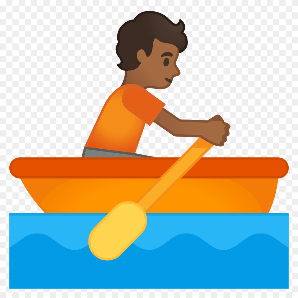Person Rowing Boat Emoji Clipart, Oars, Paddle, Face, Head Free Png Download