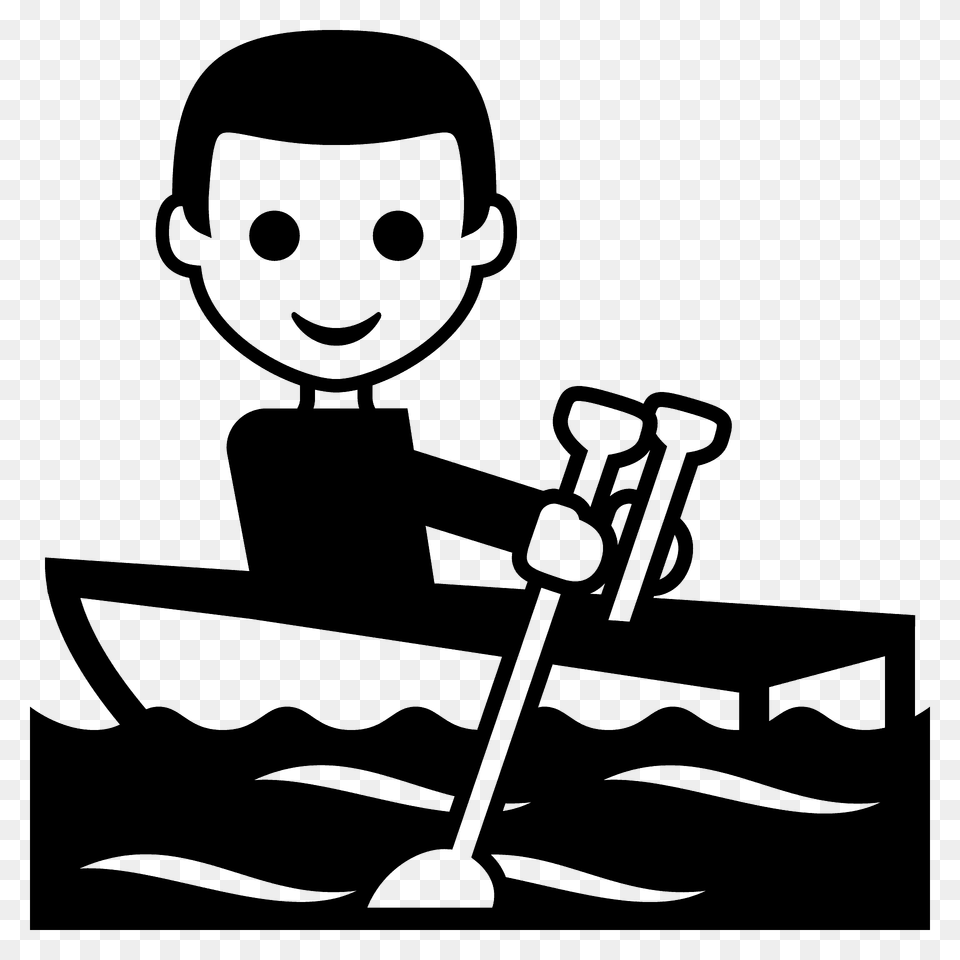 Person Rowing Boat Emoji Clipart, Face, Head, Baby, Stencil Free Png Download