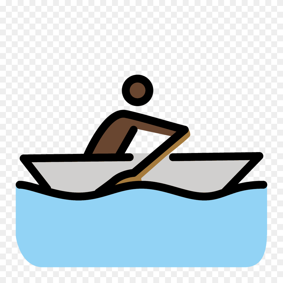 Person Rowing Boat Emoji Clipart, Oars, Transportation, Vehicle, Watercraft Free Png Download