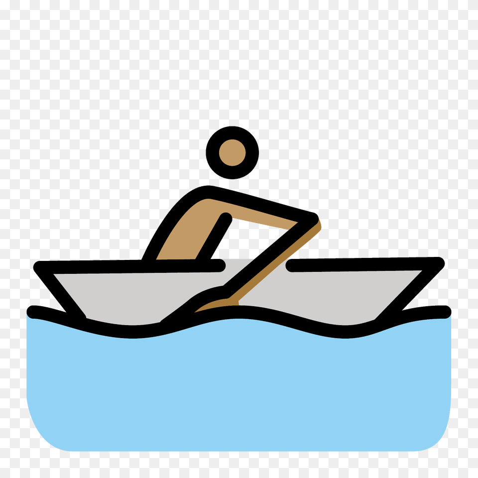 Person Rowing Boat Emoji Clipart, Water, Bow, Weapon Free Png Download