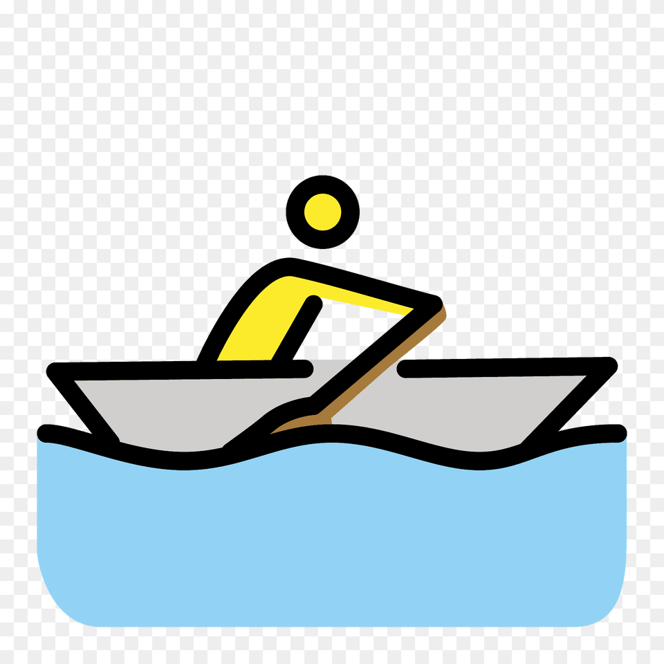 Person Rowing Boat Emoji Clipart, Water, Bow, Weapon Free Png Download