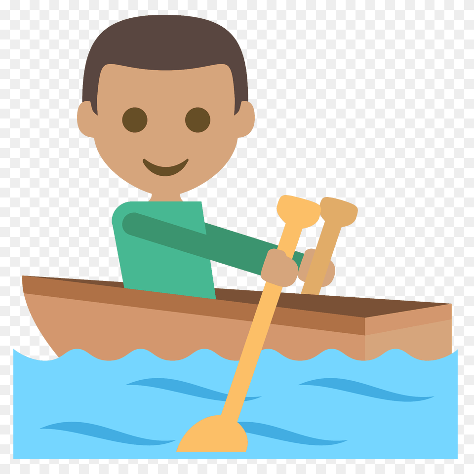 Person Rowing Boat Emoji Clipart, Watercraft, Vehicle, Transportation, Head Free Png