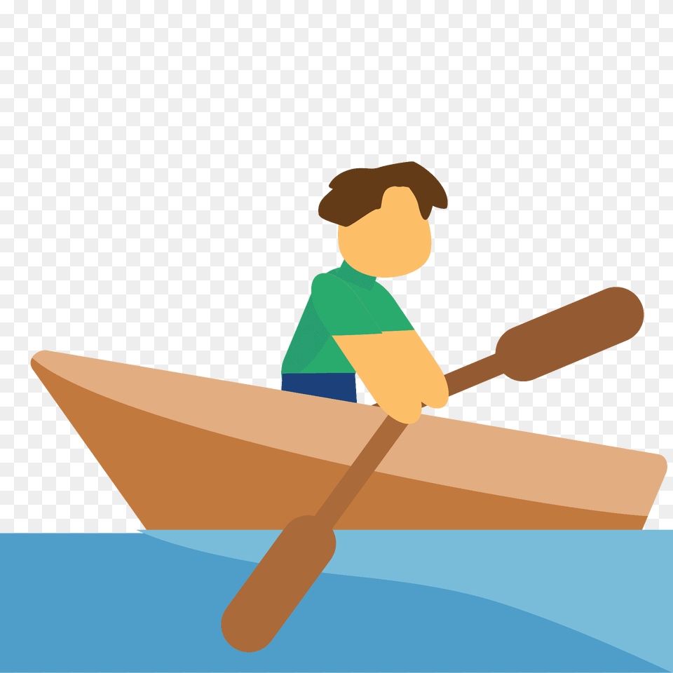 Person Rowing Boat Emoji Clipart, Oars, Paddle, Transportation, Vehicle Free Transparent Png