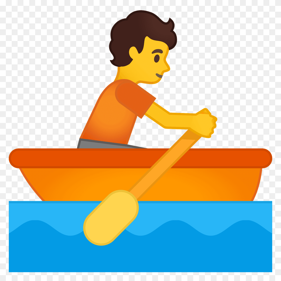 Person Rowing Boat Emoji Clipart, Oars, Paddle, Face, Head Png Image