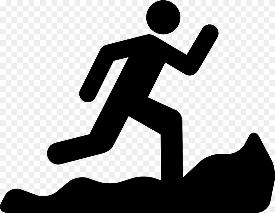 Person Running Clipart, Silhouette, Device, Grass, Lawn Png Image