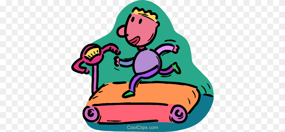 Person Running On A Treadmill Royalty Vector Clip Art, Car, Vehicle, Transportation, Baby Free Png Download