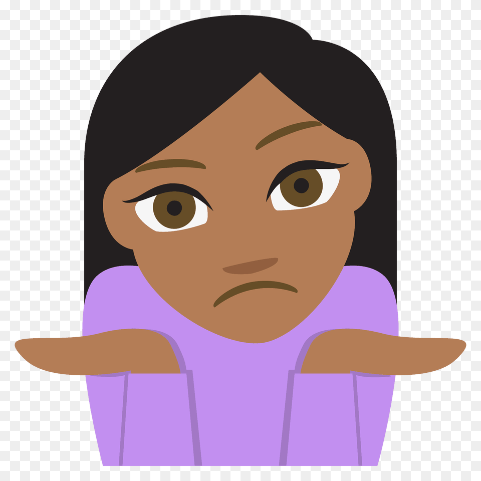 Person Shrugging Emoji Clipart, Face, Head, Photography, Portrait Png Image