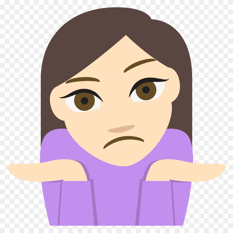Person Shrugging Emoji Clipart, Baby, Face, Head, Photography Png