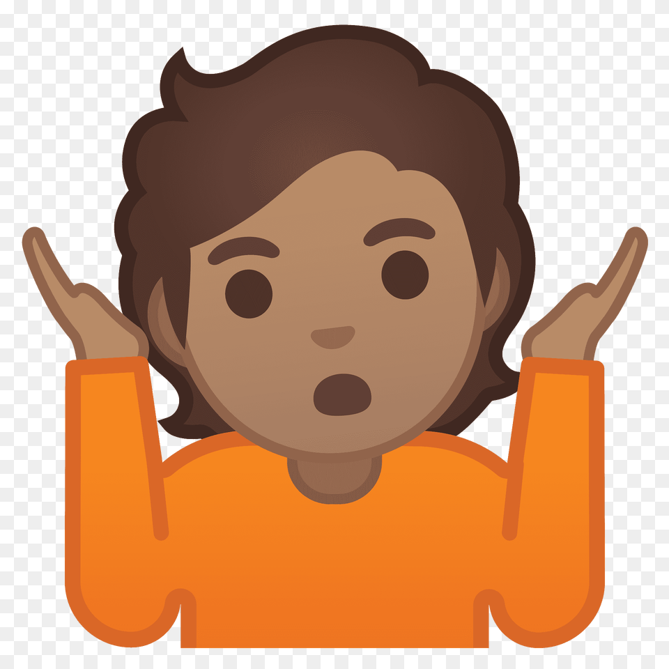 Person Shrugging Emoji Clipart, Face, Head, Photography, Portrait Free Png