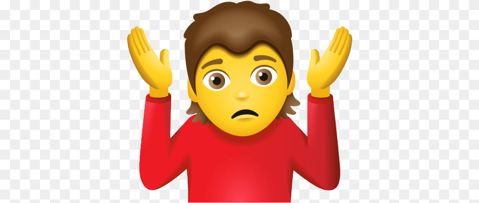 Person Shrugging Icon Shrug Emoji Transparent, Baby, Face, Head, Photography Free Png