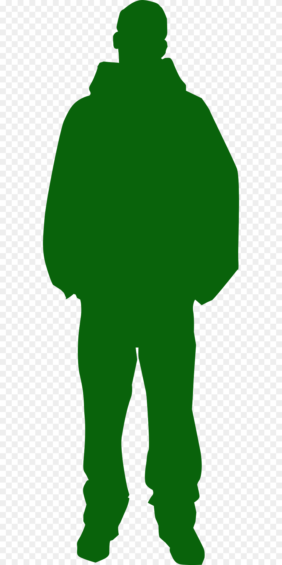 Person Silhouette, Green Free Png