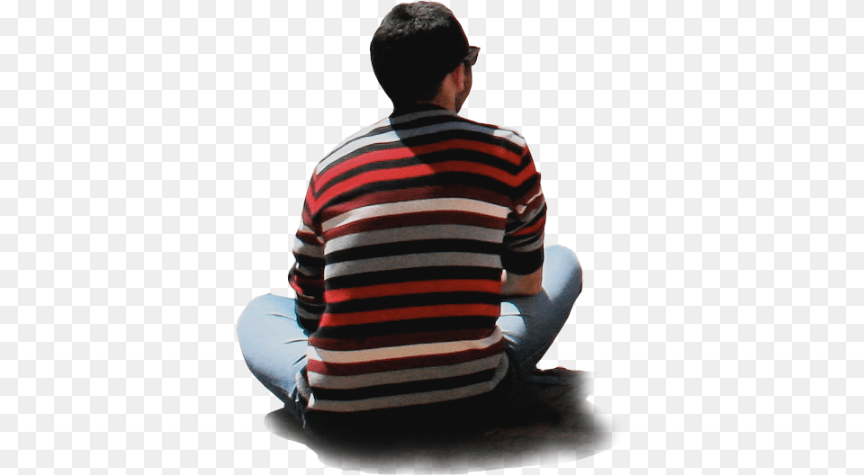 Person Sitting Back 5 Sitting Ground People, Kneeling, Adult, Man, Male Png Image