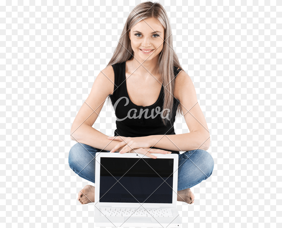 Person Sitting For, Pc, Computer, Electronics, Laptop Free Png Download